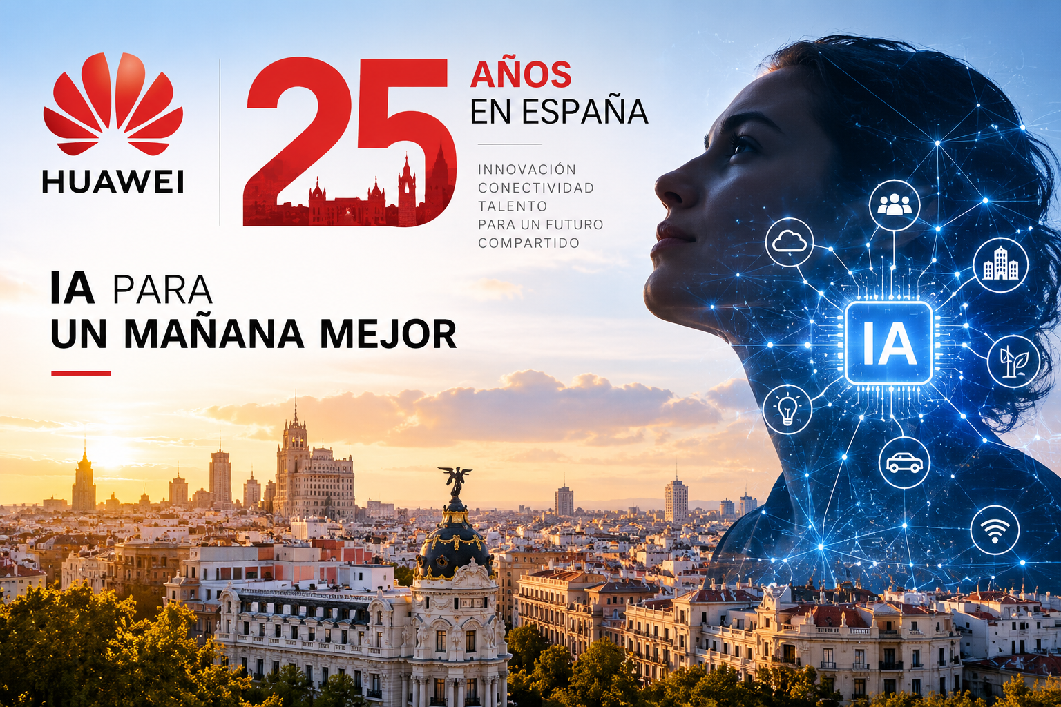 Huawei cumple 25 años en España: 5 cifras que muestran cómo la tecnología puede cambiar vidas