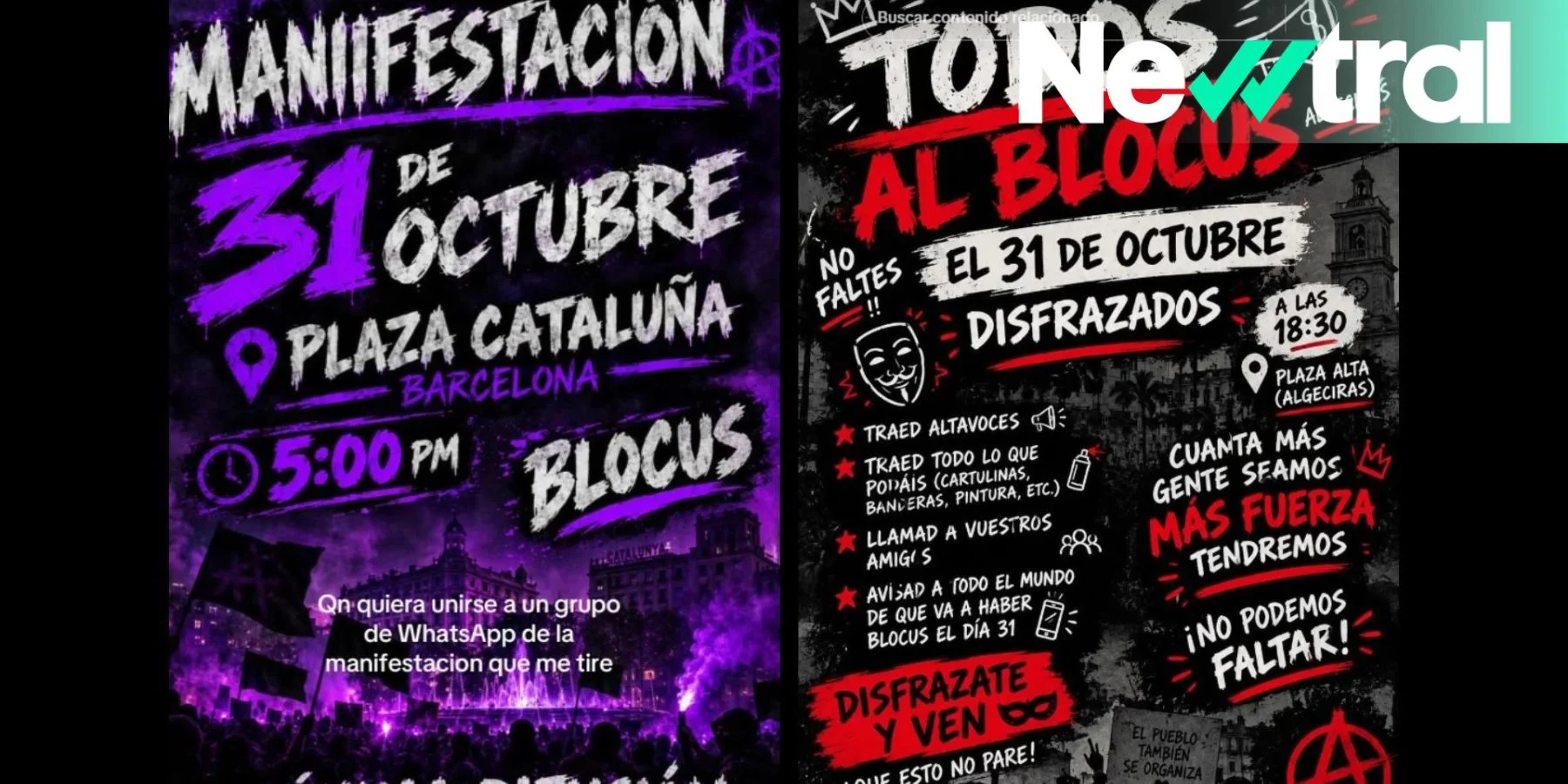 Alerta ante nuevas convocatorias de protestas para Halloween en varias ciudades